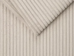 Vente-unique Sofá*Sofá-cama 140 cm veludo canelado assento memória de forma ripas largas 14 cm LORETO Bege