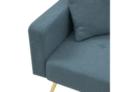 Outlet Sofá-cama 2 lugares - ângulo ajustável - con almofadas e bolsos de armazenamento laterais - antigo Sofá