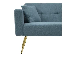 Outlet Sofá-cama 2 lugares - ângulo ajustável - con almofadas e bolsos de armazenamento laterais - antigo Sofá