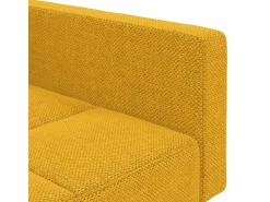 vidaxl Sofá*Sofá-cama 2 lugares com duas almofadas tecido Amarelo
