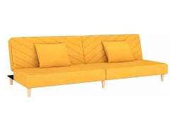 Sofá-cama 2 lugares com duas almofadas tecido PT711266^ Sale