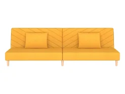 Sofá-cama 2 lugares com duas almofadas tecido PT711266^ Sale