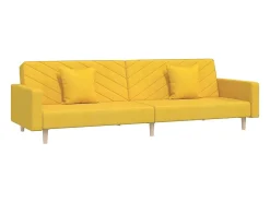 Sofá-cama 2 lugares com duas almofadas tecido PT904882^ Best