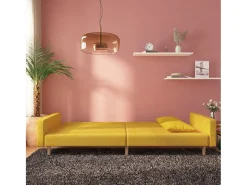 Sofá-cama 2 lugares com duas almofadas tecido PT904882^ Best