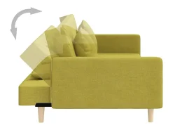 vidaxl Sofá*Sofá-cama 2 lugares com duas almofadas tecido Verde