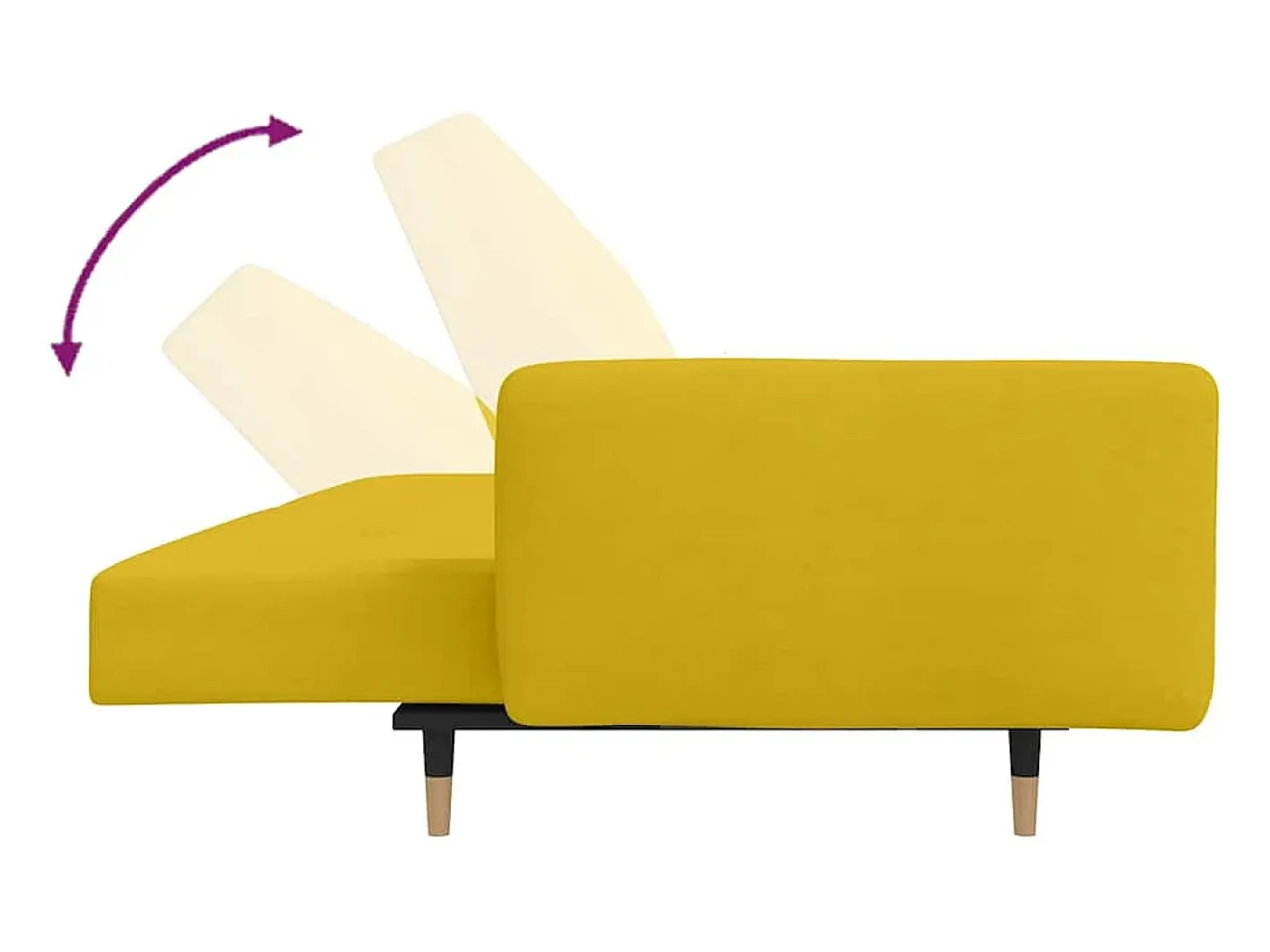Sofá-cama 2 lugares com duas almofadas veludo^vidaxl Outlet