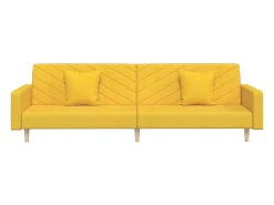 Sofá-cama 2 lugares com duas almofadas tecido*vidaxl Clearance