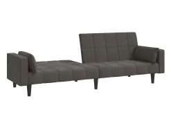 vidaxl Sofá*Sofá-cama 2 lugares com duas almofadas veludo -escuro Cinzento