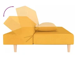 Sofá-cama 2 lugares com duas almofadas tecido^vidaxl Outlet