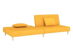 Sofá-cama 2 lugares com duas almofadas tecido^vidaxl Outlet