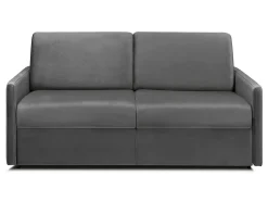 Vente-unique Sofá*Sofá-cama abertura rápida 3 lug. colchão de 14cm veludo cinza CALIFE Cinza antracite