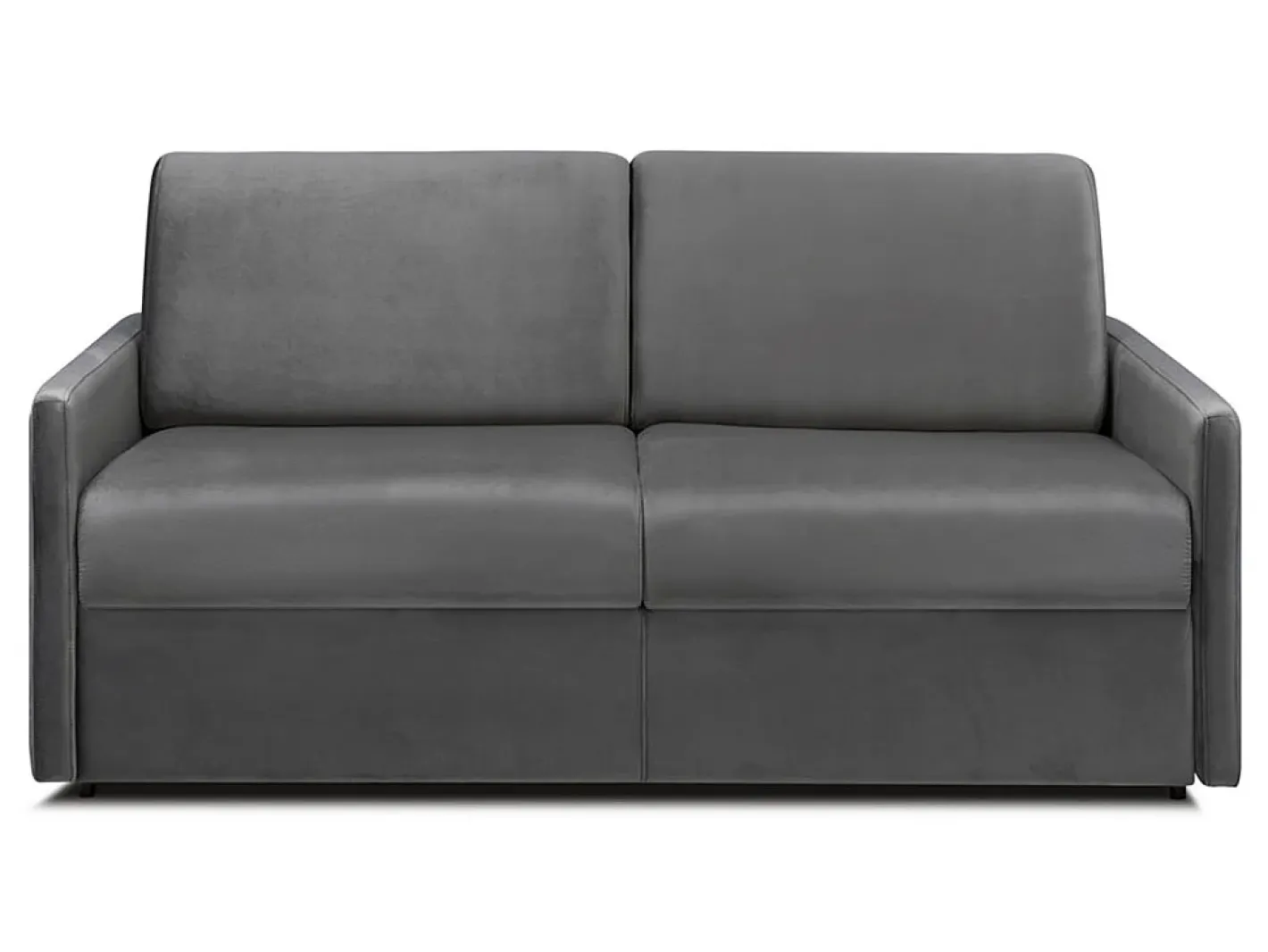 Vente-unique Sofá*Sofá-cama abertura rápida 3 lug. colchão de 14cm veludo cinza CALIFE Cinza antracite