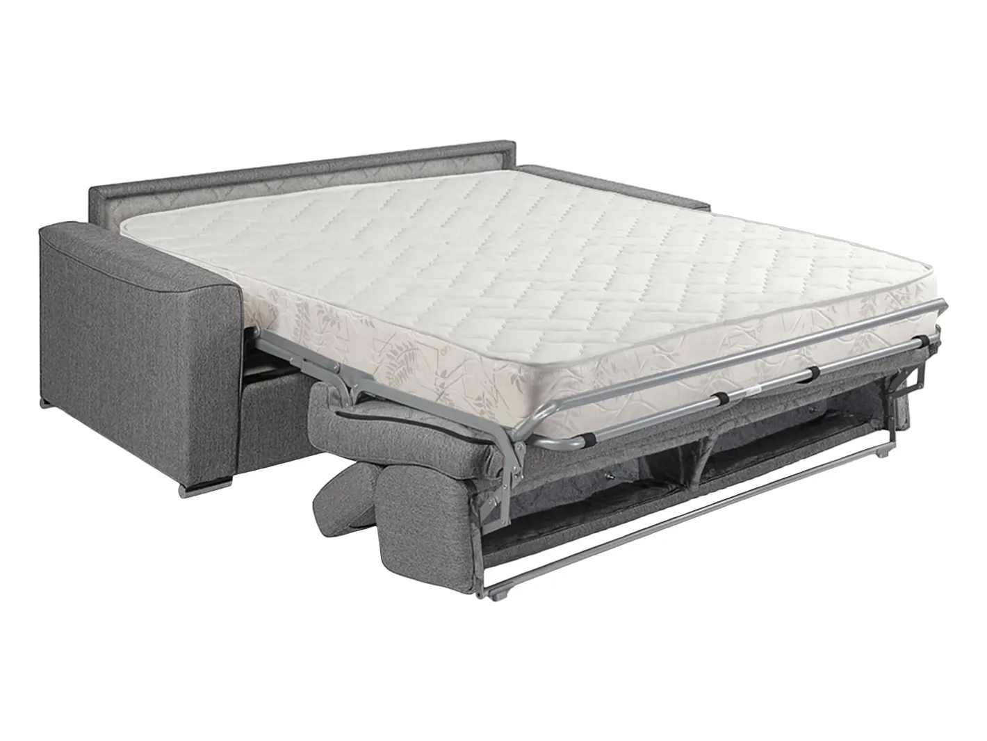 Vente-unique Sofá*Sofá-cama abertura rápida tecido roxo assento memória de forma 140 cm colchão 18 cm VIZIR Violeta