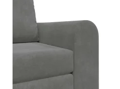 vidaxl Sofá*Sofá-Cama Cinza Escuro 98 x 71 x 83 cm Veludo Cinzento