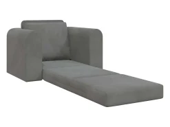 vidaxl Sofá*Sofá-Cama Cinza Escuro 98 x 71 x 83 cm Veludo Cinzento
