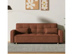Sofá-Cama Conversível 3 Lugares Veludo Cotelê Estilo Escandinavo Moderno*Concept-Usine Clearance