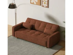 Sofá-Cama Conversível 3 Lugares Veludo Cotelê Estilo Escandinavo Moderno*Concept-Usine Clearance