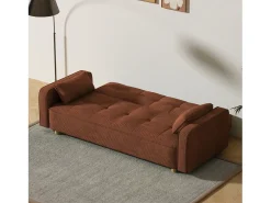 Sofá-Cama Conversível 3 Lugares Veludo Cotelê Estilo Escandinavo Moderno*Concept-Usine Clearance