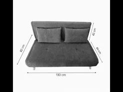 Sofá-Cama Conversível em Veludo Cotelê 2 Lugares ENNIS^Concept-Usine Hot