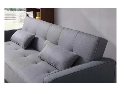 Sofá-Cama Conversível Escandinavo 3 Lugares Cinza COPENHAGUE Design Único e Conforto XXL^Concept-Usine Best