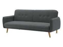 Sofá-Cama Conversível Escandinavo de 3 Lugares em Tecido Cinza Escuro NORA^Concept-Usine New