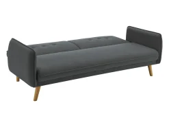 Sofá-Cama Conversível Escandinavo de 3 Lugares em Tecido Cinza Escuro NORA^Concept-Usine New