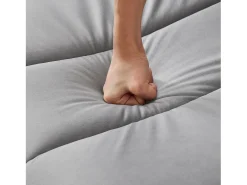 Sofá-cama convertível de 3 lugares em tecido de veludo - Cinza^ModernLuxe Online