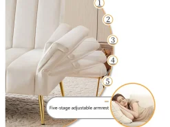 Sofá-cama convertível de 3 lugares em tecido de veludo -*ModernLuxe Hot