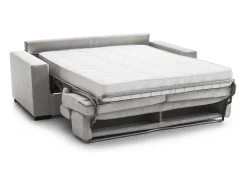 Talamo Italia Sofá*Sofá-cama Daame, ofá de 2 lugare, 100% Fabricado na Itália, Sofá da ala com abertura giratória, com apoio de cabeça ajutávei â€<â€<e braço fino, 160x95h85 cm, Cinza Cinzento