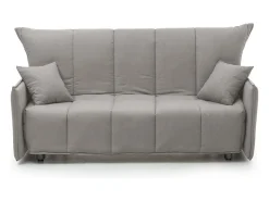 Sofá-cama Dabali, sofá de 2 lugares, 100% Fabricado na Itália, Sofá da sala com abertura para carrinho, em tecido acolchoado, com braços padrão, 150x90h85 cm, Cinza^Talamo Italia New