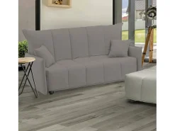 Sofá-cama Dabali, sofá de 2 lugares, 100% Fabricado na Itália, Sofá da sala com abertura para carrinho, em tecido acolchoado, com braços padrão, 150x90h85 cm, Cinza^Talamo Italia New