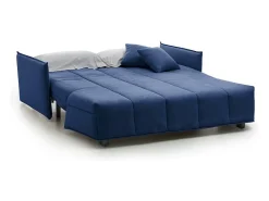 Hot Sofá-cama Dabali, sofá de 2 lugares, 100% Fabricado na Itália, Sofá da sala com abertura para carrinho, em tecido acolchoado, com braços padrão, 150x90h85 cm, Sofá