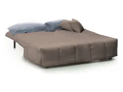 Sofá-cama Dabam, ofá de 3 lugare, 100% Fabricado na Itália, Sofá da ala com abertura para carrinho, em tecido acolchoado, com almofada incluída, 165x90h85 cm, Taupe*Talamo Italia Hot