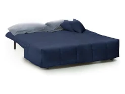 Sofá-cama Dabam, ofá de 3 lugare, 100% Fabricado na Itália, Sofá da ala com abertura para carrinho, em tecido acolchoado, com almofada incluída, 165x90h85 cm,^Talamo Italia Best