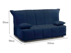 Sofá-cama Dabam, ofá de 3 lugare, 100% Fabricado na Itália, Sofá da ala com abertura para carrinho, em tecido acolchoado, com almofada incluída, 165x90h85 cm,^Talamo Italia Best