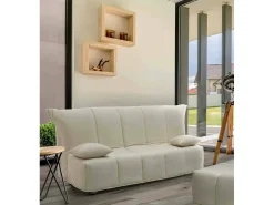 Discount Sofá-cama Dabam, ofá de 3 lugare, 100% Fabricado na Itália, Sofá da ala com abertura para carrinho, em tecido acolchoado, com almofada incluída, 165x90h85 cm, Sofá