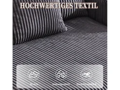 Sofá-cama de 3 lugares - 142 x 128 x 85 cm - com porta-copos + portas USB + LEDs - veludo - cinza escuro*Merax Sale