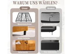 Sofá-cama de 3 lugares - 142 x 128 x 85 cm - com porta-copos + portas USB + LEDs - veludo -*Merax Online