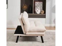 Sofá-cama de 2 lugares - 165 x 90 x 76 cm - com encosto e braços ajustáveis - Microfibra -^Merax Hot