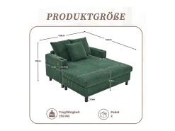 Sofá-cama de 3 lugares - 142 x 128 x 85 cm - com porta-copos + portas USB + LEDs - veludo -^Merax Online