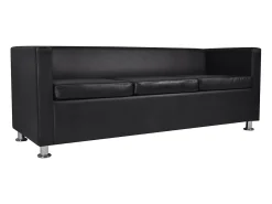 Sofá-cama de 3 lugares cama de hóspedes conversível sofá-cama para sala de estar sofá-cama dobrável para uso interno/externo couro sintético 02_0020106*Helloshop26 Online