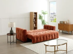 Sofá-cama de 3 lugares em tecido texturizado PANILO^Vente-unique Hot