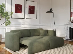 Sofá-cama de 4 lugares em tecido mesclado POGNI da*Maison Céphy Outlet