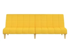 Sofá*Sofá-cama de 2 lugares tecido PT517995 Amarelo