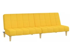 Sofá*Sofá-cama de 2 lugares tecido PT517995 Amarelo
