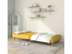 Sofá*Sofá-cama de 2 lugares tecido PT517995 Amarelo