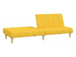 Sofá*Sofá-cama de 2 lugares tecido PT517995 Amarelo
