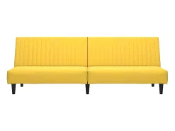 Sofá*Sofá-cama de 2 lugares veludo PT267903 Amarelo