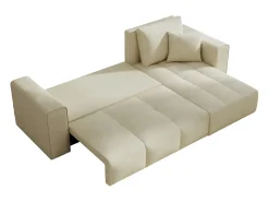 Sofá-cama de canto conversível de 4 lugares em veludo BRIGHTON com baú - Estilo contemporâneo, estrutura em madeira maciça^Concept-Usine Outlet