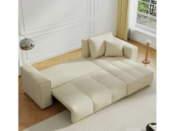 Sofá-cama de canto conversível de 4 lugares em veludo BRIGHTON com baú - Estilo contemporâneo, estrutura em madeira maciça^Concept-Usine Outlet